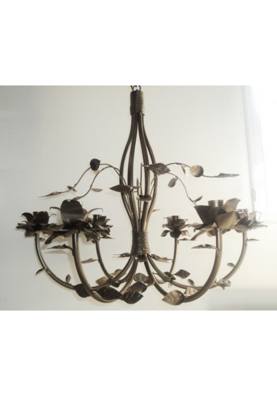 Lustre ouro velho 6 lampadas